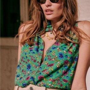 EUC Sezane Erina Chemise - Size 34 - Green